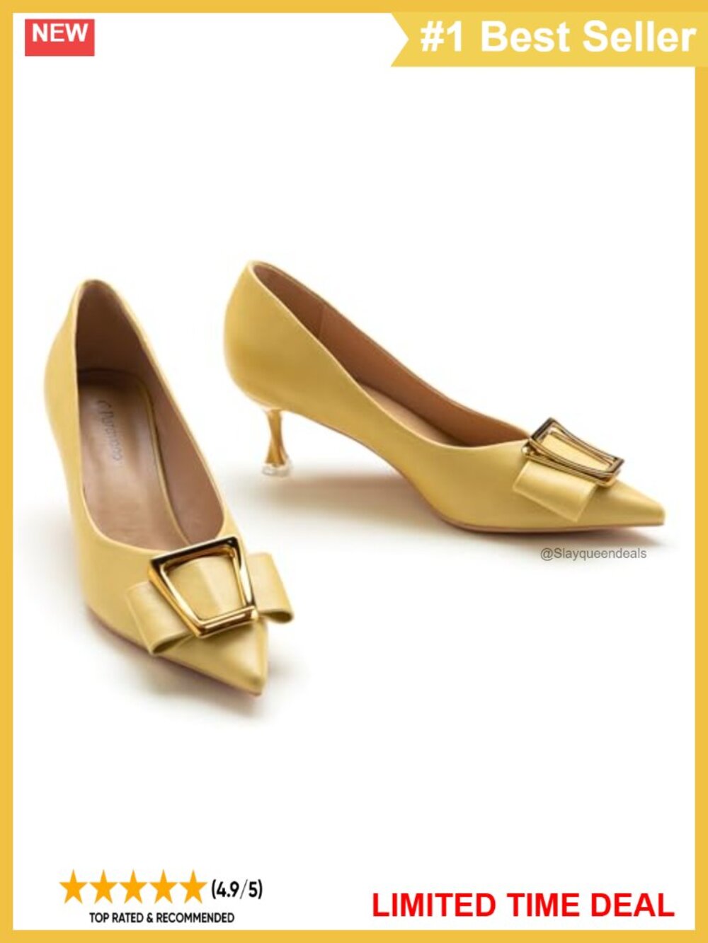 Pointed Toe Kitten Heel Pumps | Memory Foam Dress Shoes